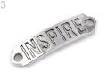 łącznik biżuteryjny z napisem - inspire (platynowy)