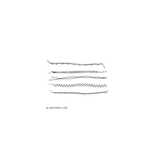 stempel polimerowy - przeszycia proste