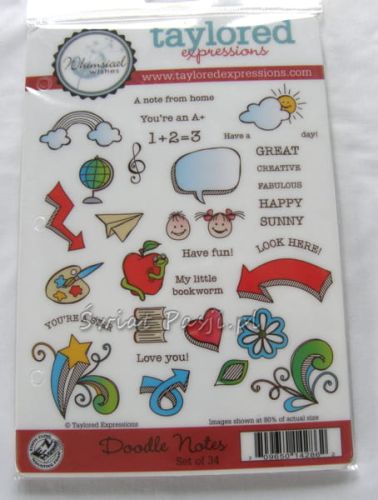 stemple gumowe Taylored expressions - doodle notes