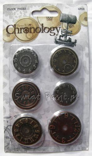 metalowe ozdoby steampunk -  tarcze zegara [PMA353200]