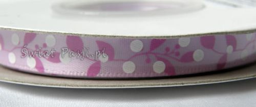 wstążka w gałązki - wrzosowa (10mm)