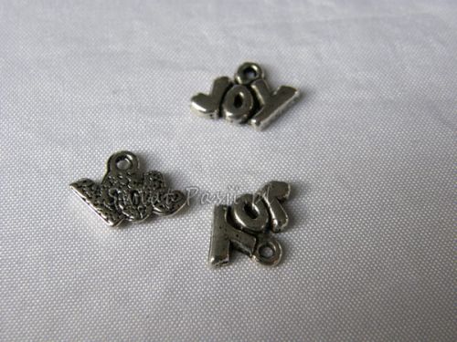wisiorek - napis JOY (platynowy) 9x13 mm