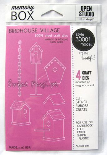 wykrojnik Memory Box (Open Studio) - birdhouse village [30001]