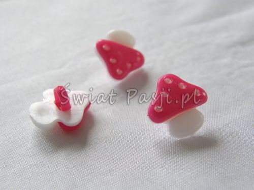 guzik muchomorek - różowy