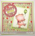 stempel gumowy Lee Holland Collection - piggy birthday party