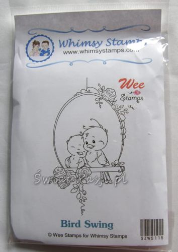 stempel gumowy Wee stamps - bird swing