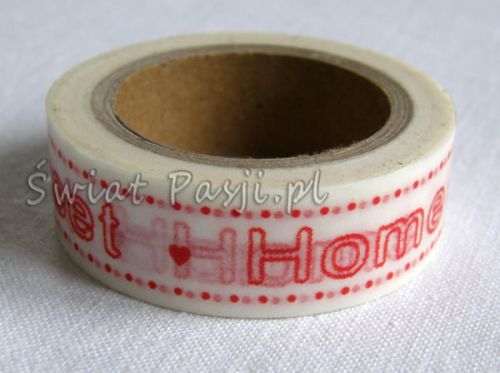 papierowa taśma dekoracyjna - w napisy Home sweet Home