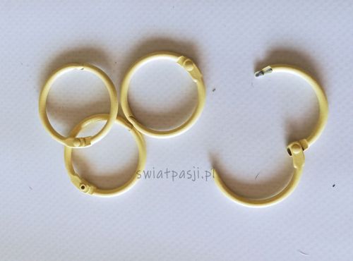 pierścień do łączenia albumów scrapbook 25 mm  - ecru