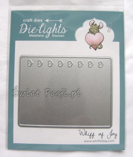 wykrojnik Whiff of joy - karteczka z serduszkami