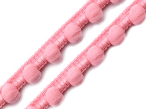 taśma z pomponami - jasno różowa (Ø10mm)