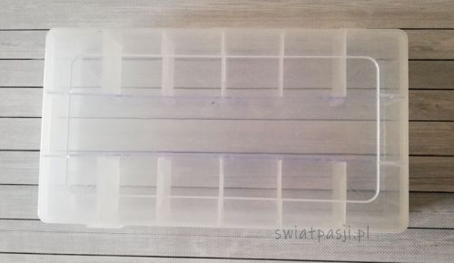 pojemnik plastikowy 16,5 x 29,5 x 4,8 cm