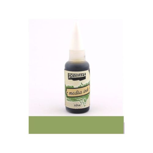 tusz alkoholowy Pentart media ink - oliwkowy 20 ml