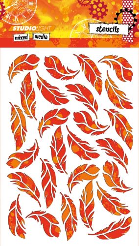 szablon DecoArt A5 - piórka [M26]