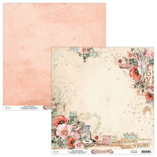 papier scrapbook Mintay Papers - love letters 01