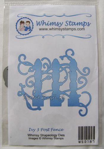 wykrojnik Whimsy Stamps - ivy 3 post fence