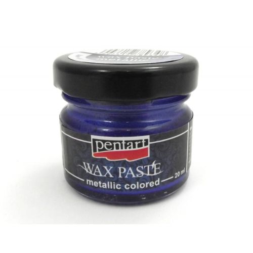 pasta woskowa metaliczna Pentart - niebieska metaliczna 20ml