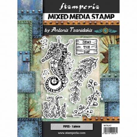 stempel kauczukowy (gumowy) Stamperia - sea world / sea horse