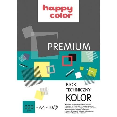 blok techniczny kolorowy premium Happy Color A4