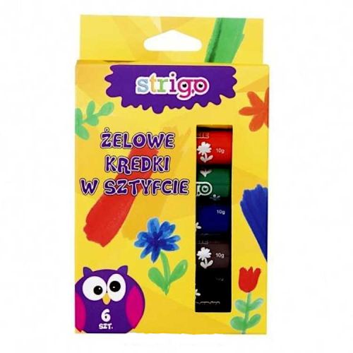 kredki żelowe Strigo - 6 kolorów