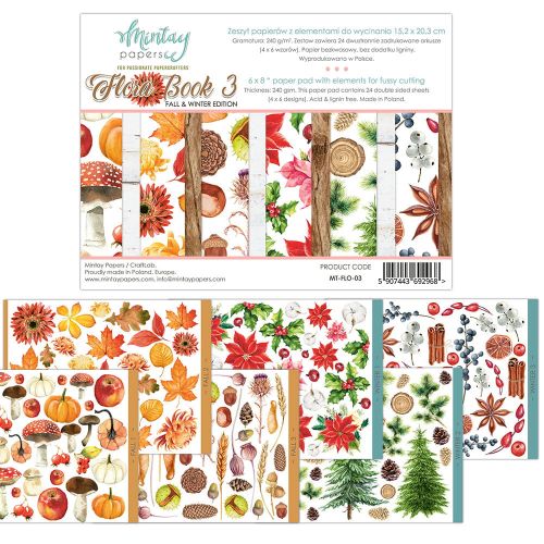 papier scrapbook Mintay Papers - flora book 3 (elementy do wycinania) [bloczek/pad]