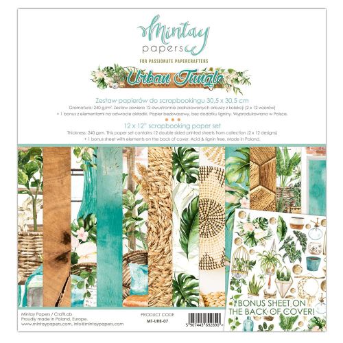 papier scrapbook Mintay Papers- urban jungle [zestaw]