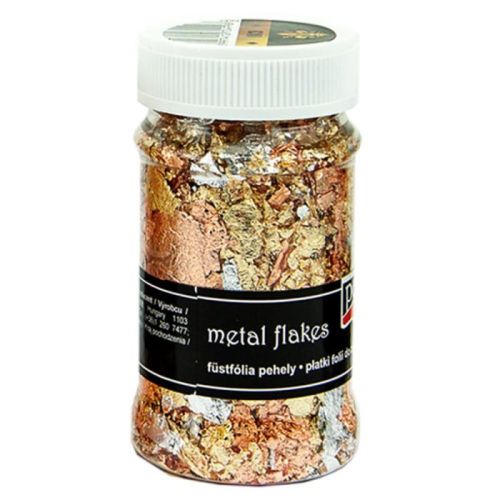 metal flakes / płatki do złoceń - złoto/miedź/zieleń [M10]
