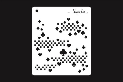 szablon Snip Art - karty i szachownica
