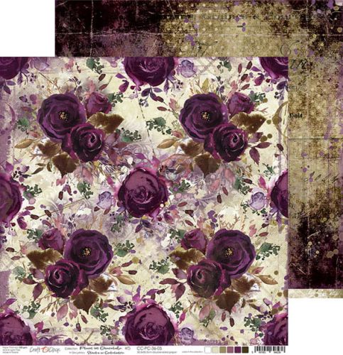 papier scrapbook Craft o'clock - plum in chocolate 05