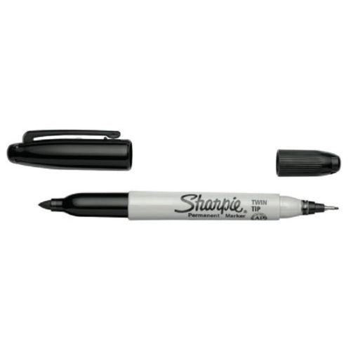 marker permanentny dwustronny Sharpie twin tip - czarny
