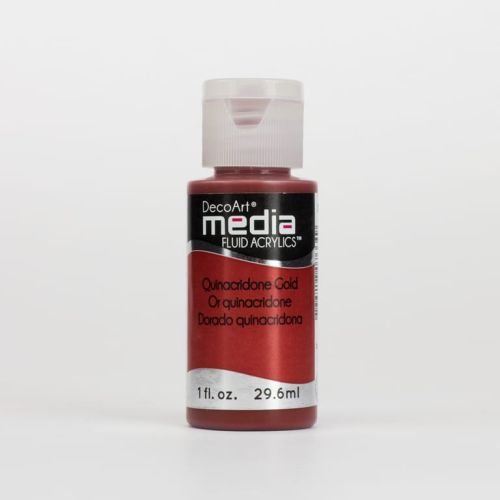 farba fluid acrylics (płynny pigment akrylowy) DecoArt - quinacridone gold 59 ml [DMFA32]