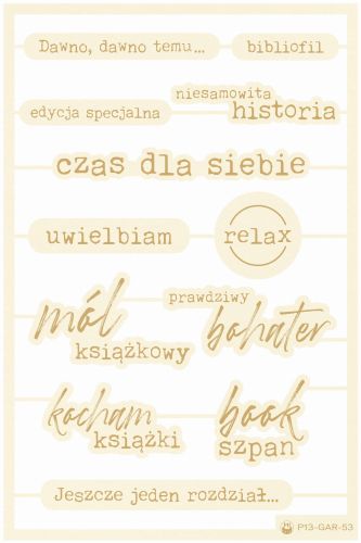 zestaw tekturek P13 - garden of books 06