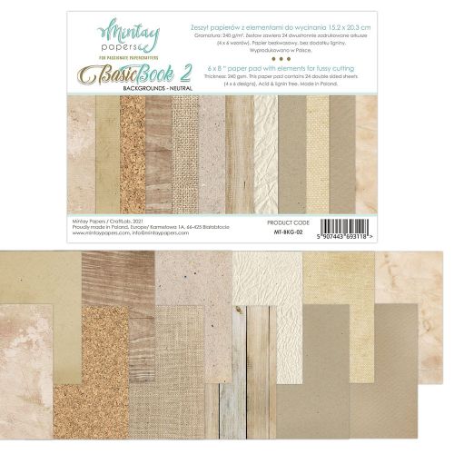 papier scrapbook Mintay Papers - basic book 2 - neutral [bloczek/pad]