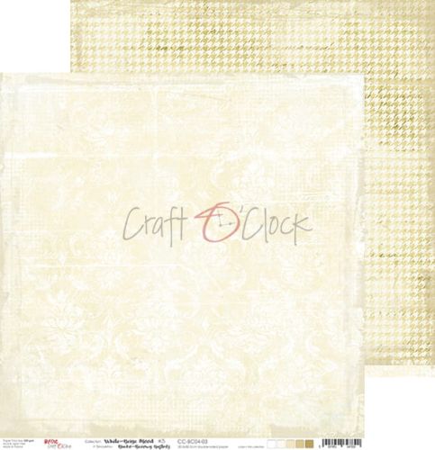 papier scrapbook Craft o'clock - white - beige mood 03