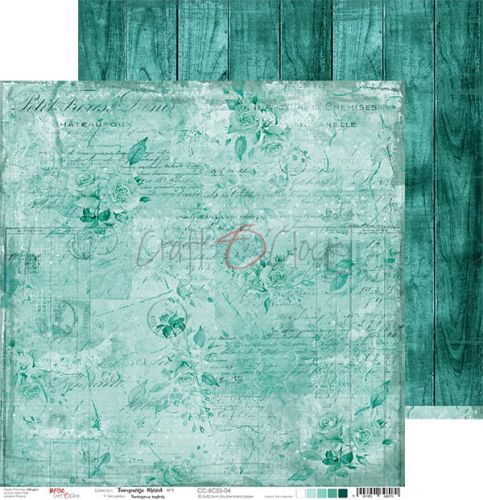 papier scrapbook Craft o'clock - turquoise mood 04