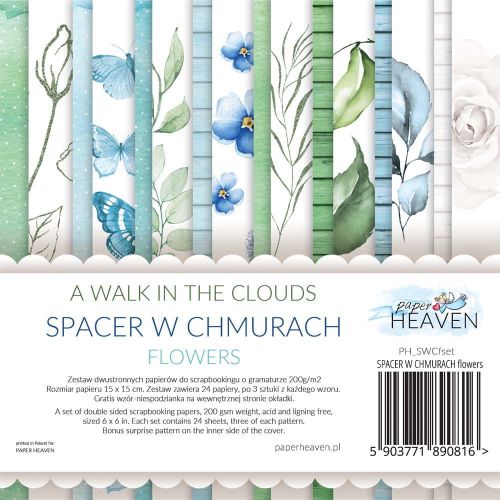 papier scrapbook Paper Heaven - spacer w chmurach - flowers [bloczek/pad]