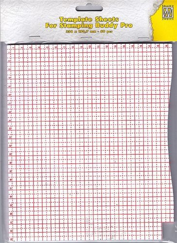 karteczki szablony do platformy stemplującej - template sheets 50pcs [STBP001]