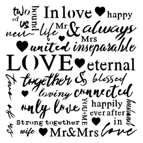 szablon 13Arts - love text (in love) [ARTIL12]
