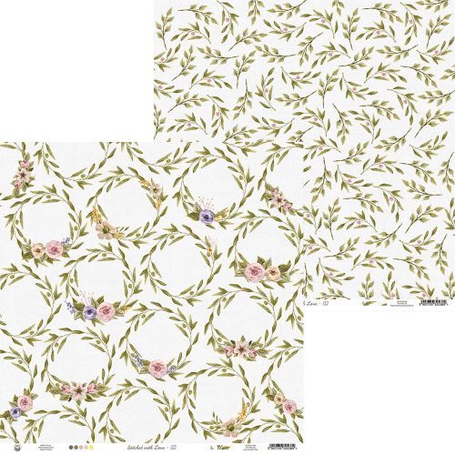 papier scrapbook P13 - stitched with love 02