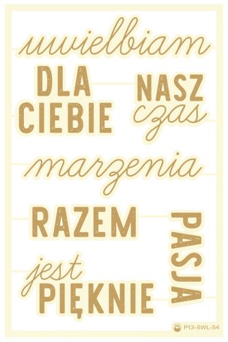 zestaw tekturek P13 - stitched with love 07 pl