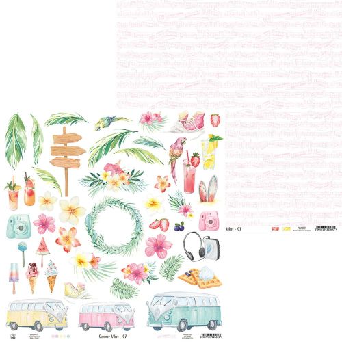 papier scrapbook P13 - summer vibes 07 (elementy do wycinania)
