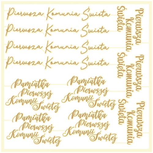 zestaw tekturek P13 - Pierwsza Komunia Święta 03 pl