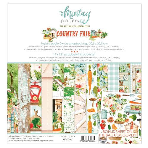 papier scrapbook Mintay Papers - country fair [zestaw 12"x12"]