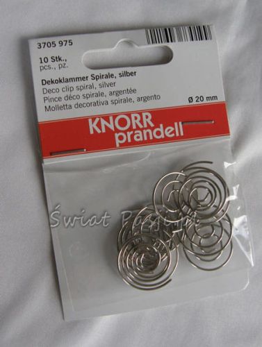 spinacze (clips) - spirala srebrna (duża)