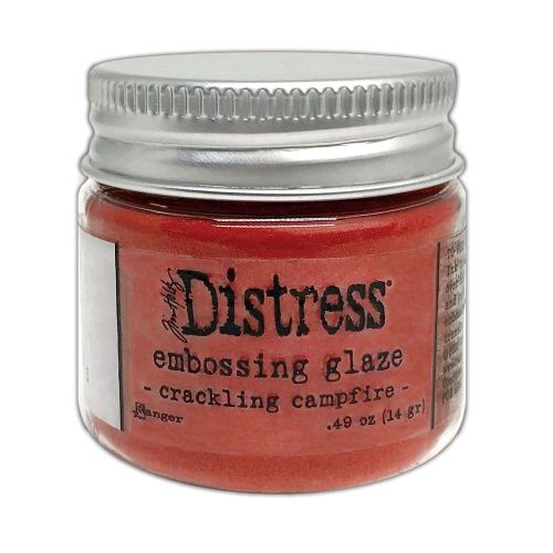 Puder do embossingu Distress Embossing Glaze - crackling campfire (czerwony)