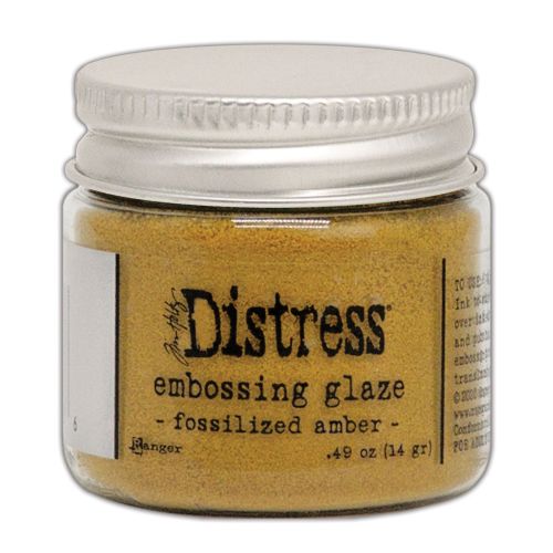 Puder do embossingu Distress Embossing Glaze - fossilized amber (bursztynowy)