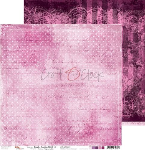 papier scrapbook Craft o'clock - purple / fuchsia mood 02