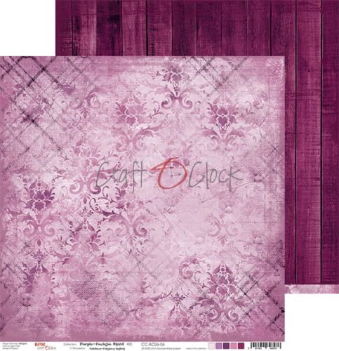 papier scrapbook Craft o'clock - purple / fuchsia mood 06