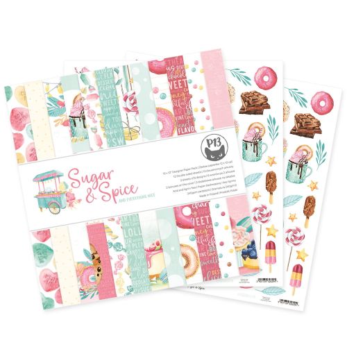 papier scrapbook P13 - sugar &amp; spice [bloczek/pad] 12x12"