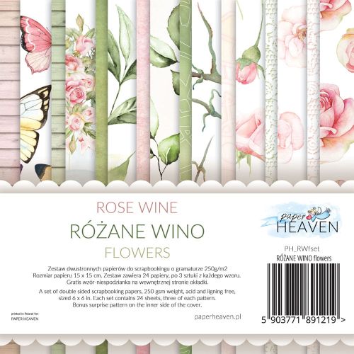 papier scrapbook Paper Heaven - różane wino - flowers [bloczek/pad]