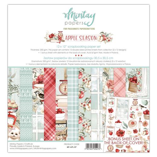 papier scrapbook Mintay Papers - apple season [zestaw 12"x12"]